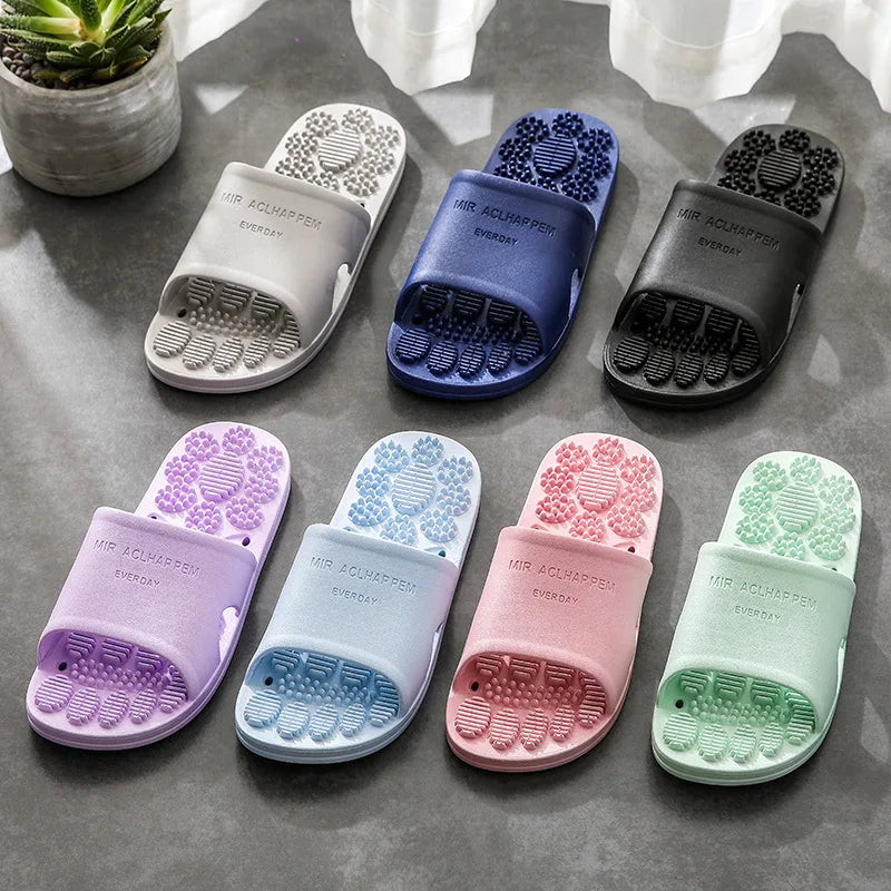 Women Men Massage Home Slippers Couple Shoes Summer Sandals House Soft Non Slip Wear Resistant Slides Indoor Bathroom Flip Flops