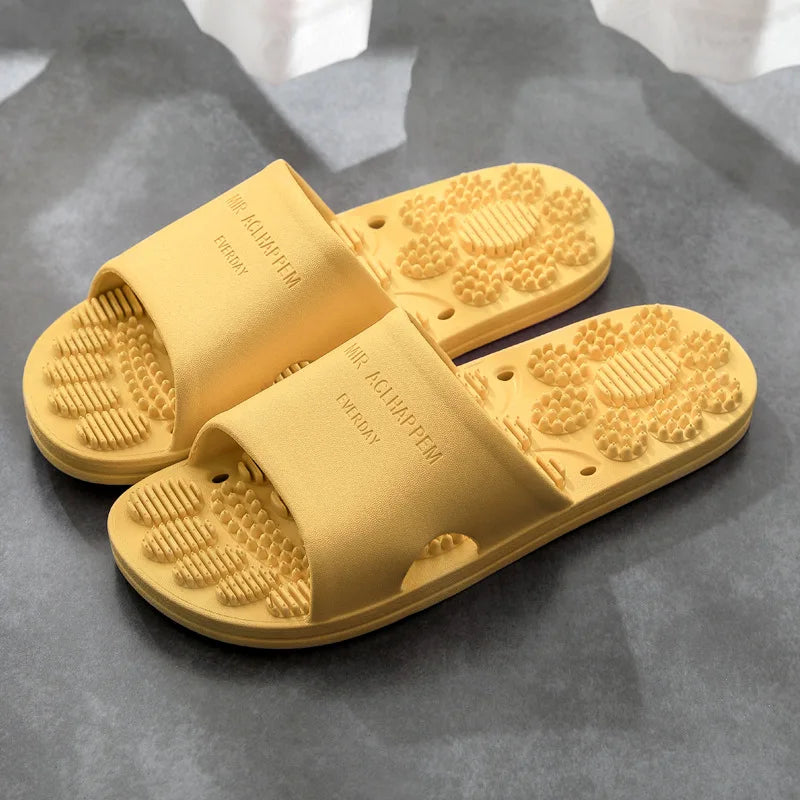 Women Men Massage Home Slippers Couple Shoes Summer Sandals House Soft Non Slip Wear Resistant Slides Indoor Bathroom Flip Flops