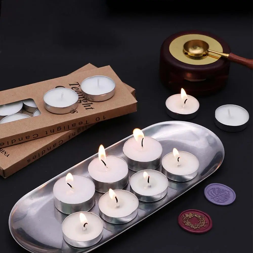 10pcs/set Mini Tea Light Candle Smokeless Dripless Long Lasting Small Candle Wedding Birthday Party Bar Candlelight Decorations