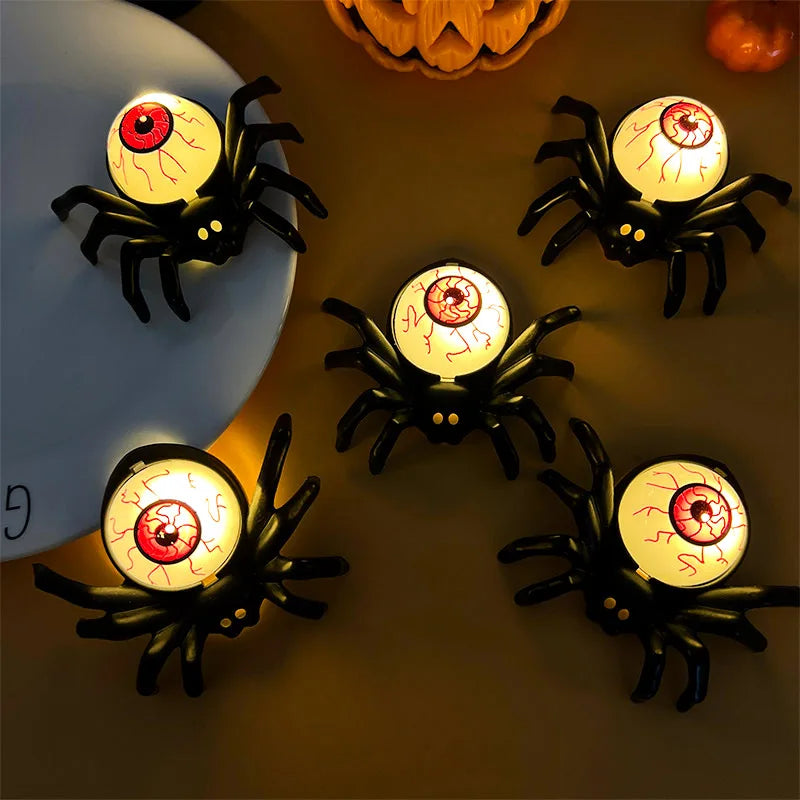 Halloween Decorations LED Candle Light Plastic Spider Skull Lamp for Home Bar Haunted House Halloween Party Decor Horror Props