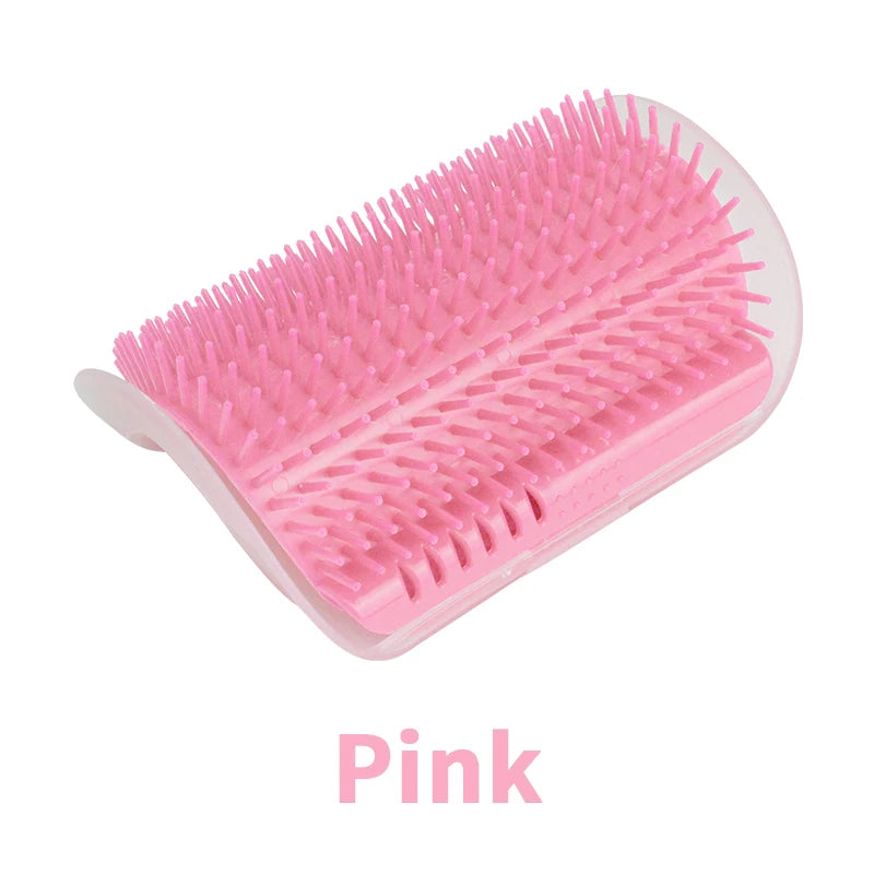 Pet Cat Brush Hair Removal Massage Comb Cats Wall Rubbing Brush Corner Scratcher Grooming Self Cleaning Scrubber Beauty Products