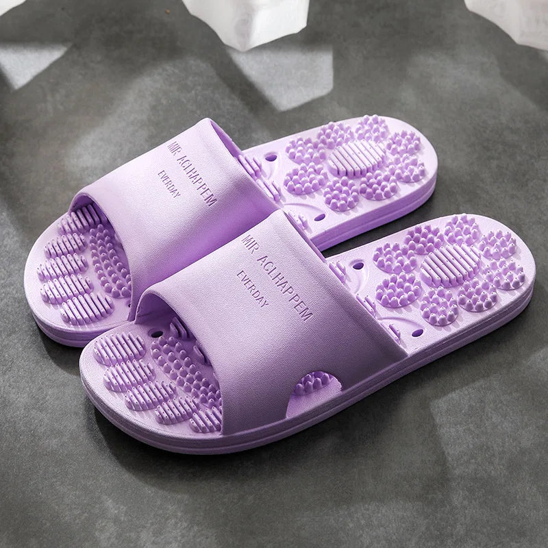 Women Men Massage Home Slippers Couple Shoes Summer Sandals House Soft Non Slip Wear Resistant Slides Indoor Bathroom Flip Flops