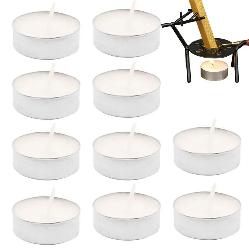 10pcs/set Mini Tea Light Candle Smokeless Dripless Long Lasting Small Candle Wedding Birthday Party Bar Candlelight Decorations