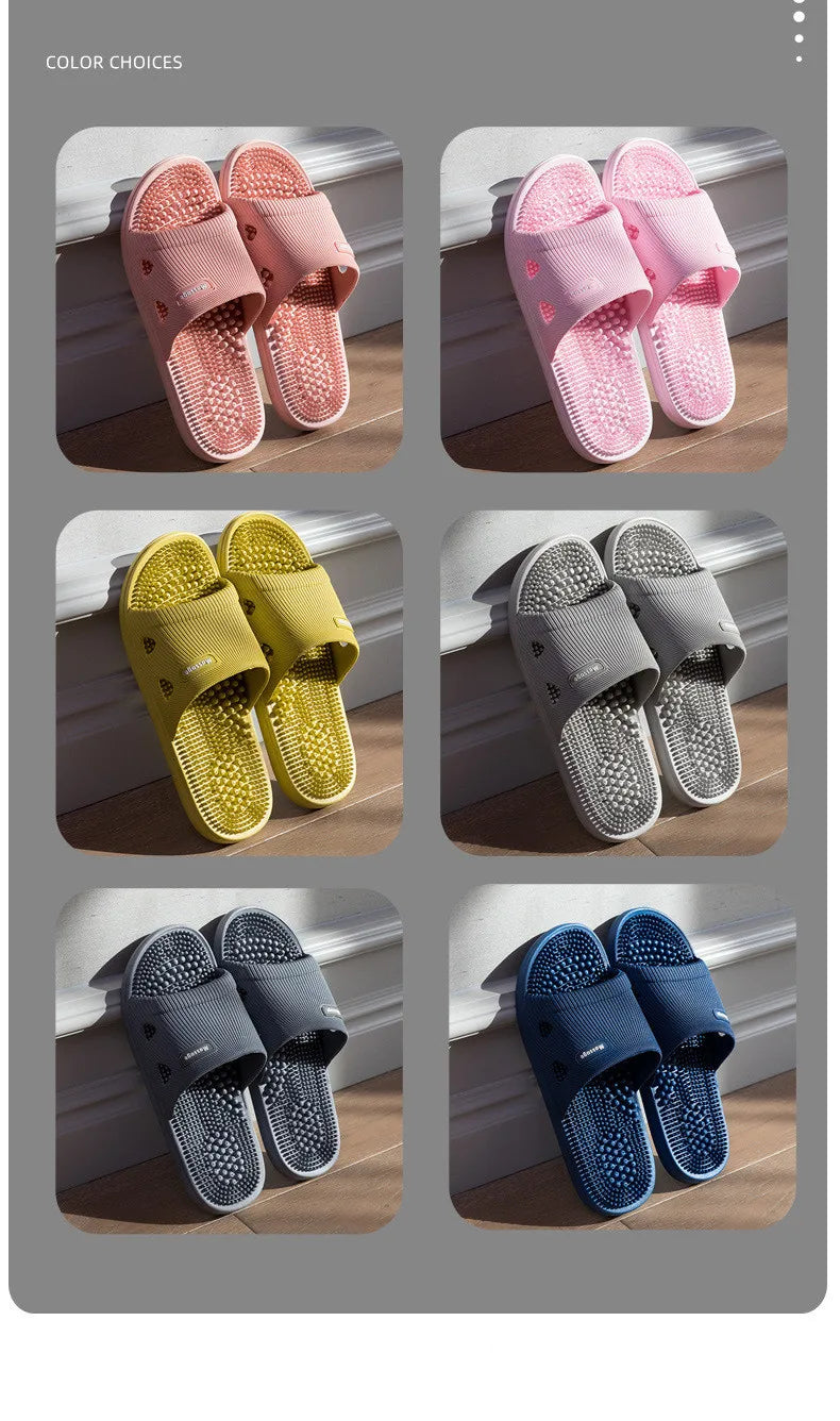 Women Men Massage Home Slippers Couple Shoes Summer Sandals House Soft Non Slip Wear Resistant Slides Indoor Bathroom Flip Flops