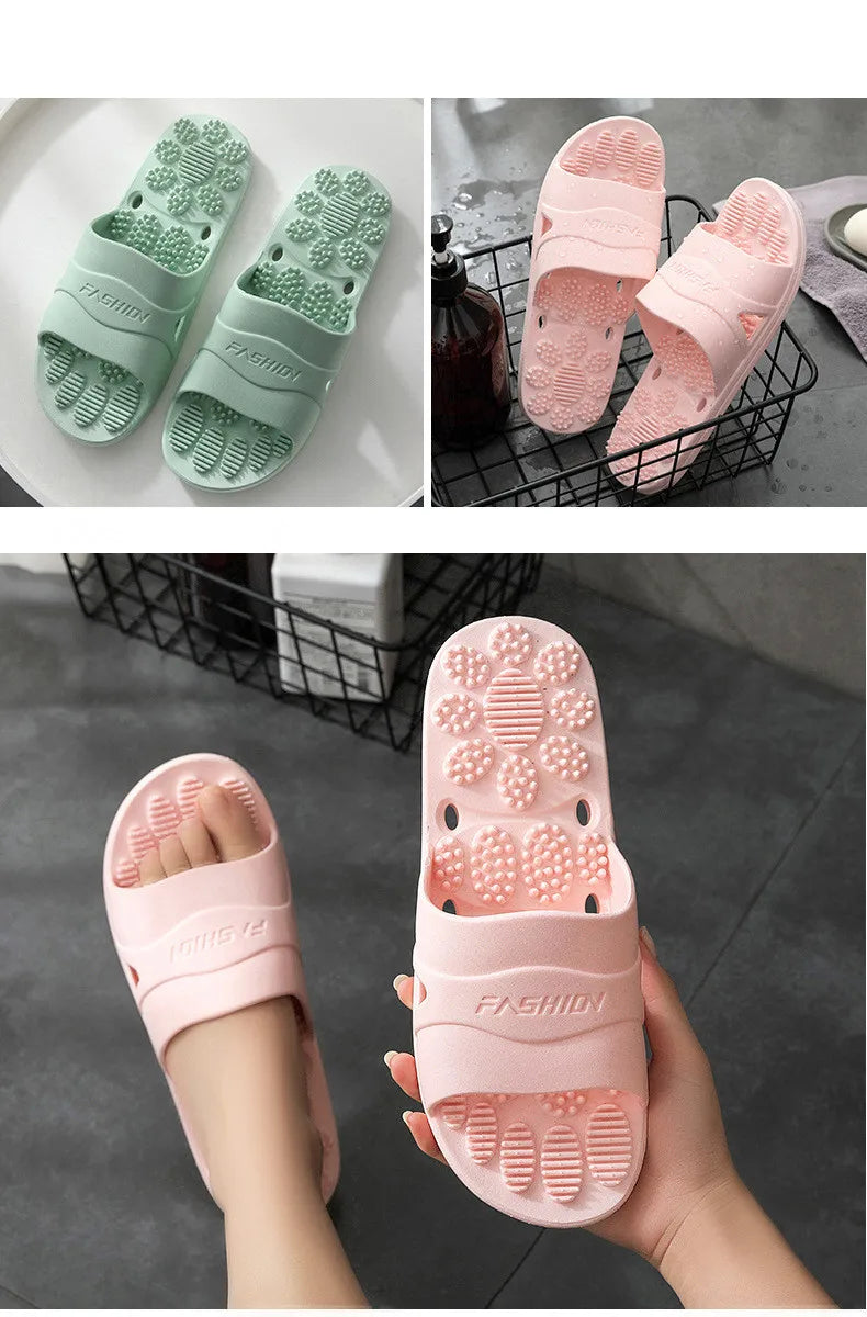 Women Men Massage Home Slippers Couple Shoes Summer Sandals House Soft Non Slip Wear Resistant Slides Indoor Bathroom Flip Flops