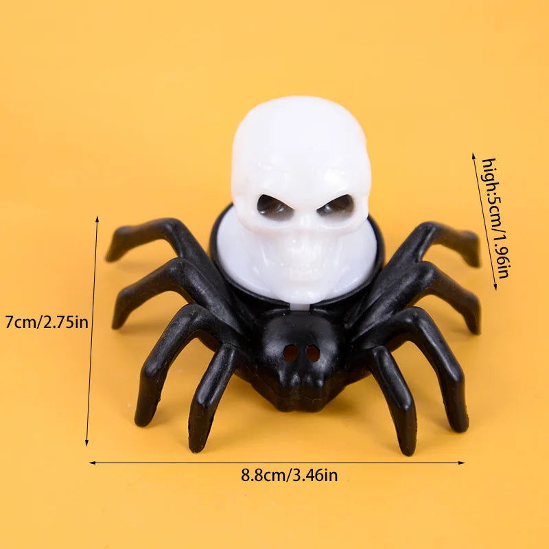 Halloween Decorations LED Candle Light Plastic Spider Skull Lamp for Home Bar Haunted House Halloween Party Decor Horror Props