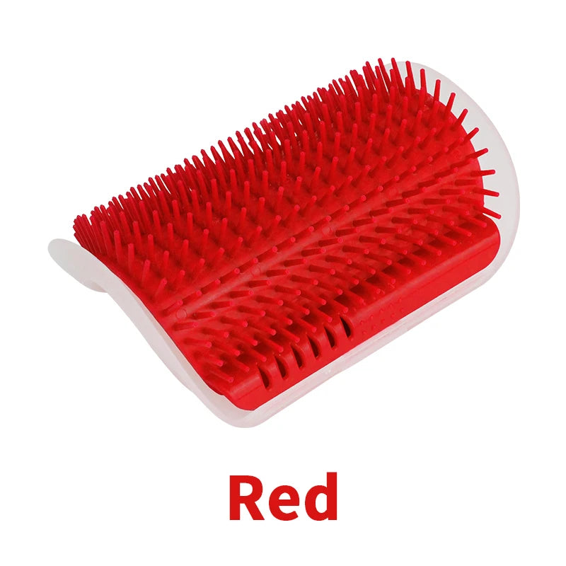 Pet Cat Brush Hair Removal Massage Comb Cats Wall Rubbing Brush Corner Scratcher Grooming Self Cleaning Scrubber Beauty Products