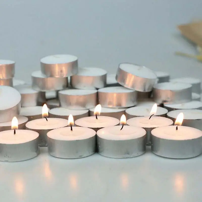 10pcs/set Mini Tea Light Candle Smokeless Dripless Long Lasting Small Candle Wedding Birthday Party Bar Candlelight Decorations