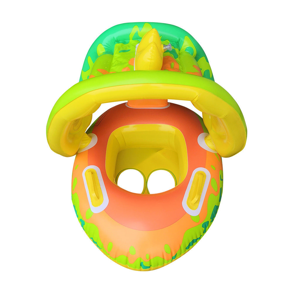 Childrens Swimming Rings Inflatable Detachable Canopy Seat Ring Pvc Baby Swimming Ring Childrens Bath Tub With Sunshade Toys