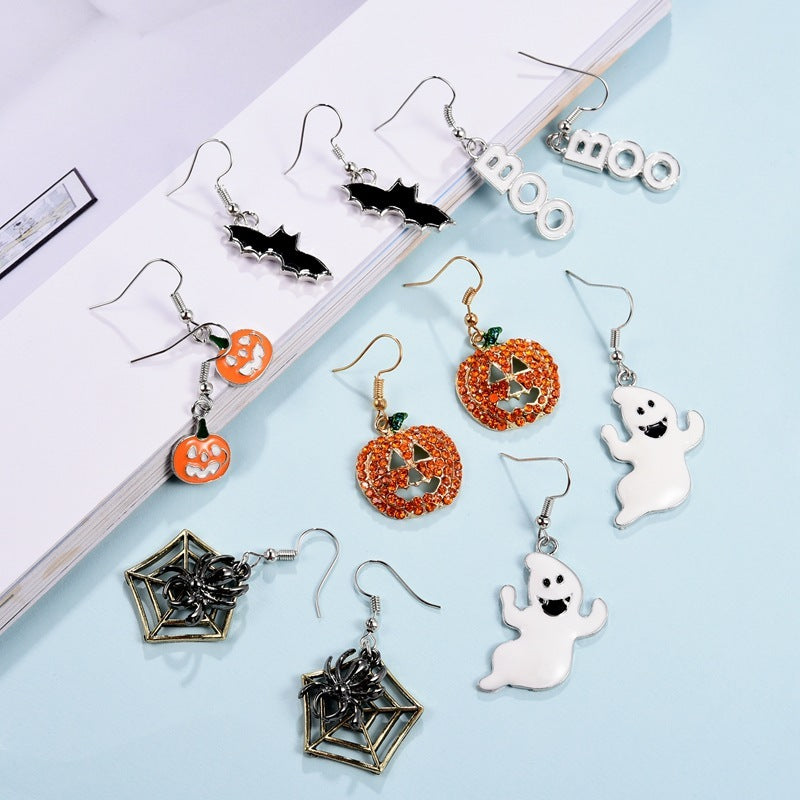 Punk Jewelry Halloween Little Pumpkin Earrings