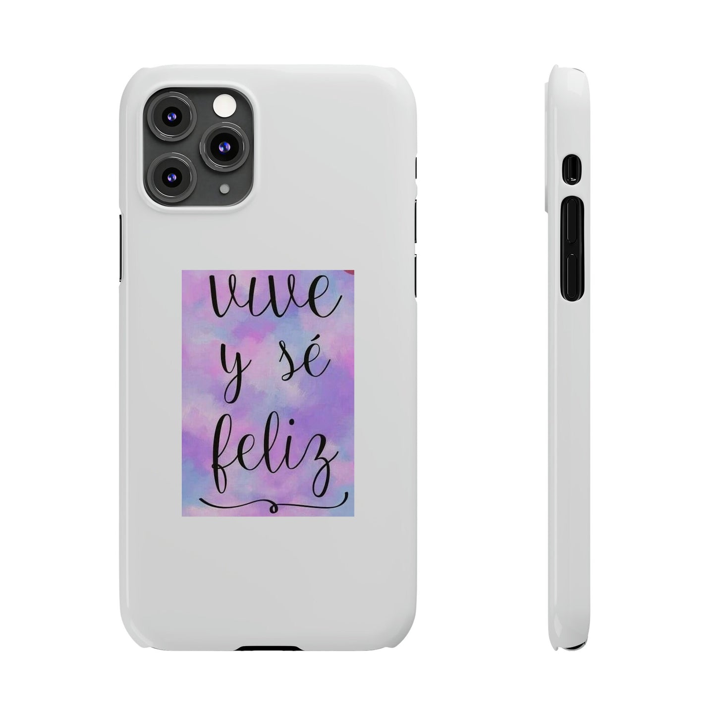 Live Be Happy Slim Phone Cases Spanish