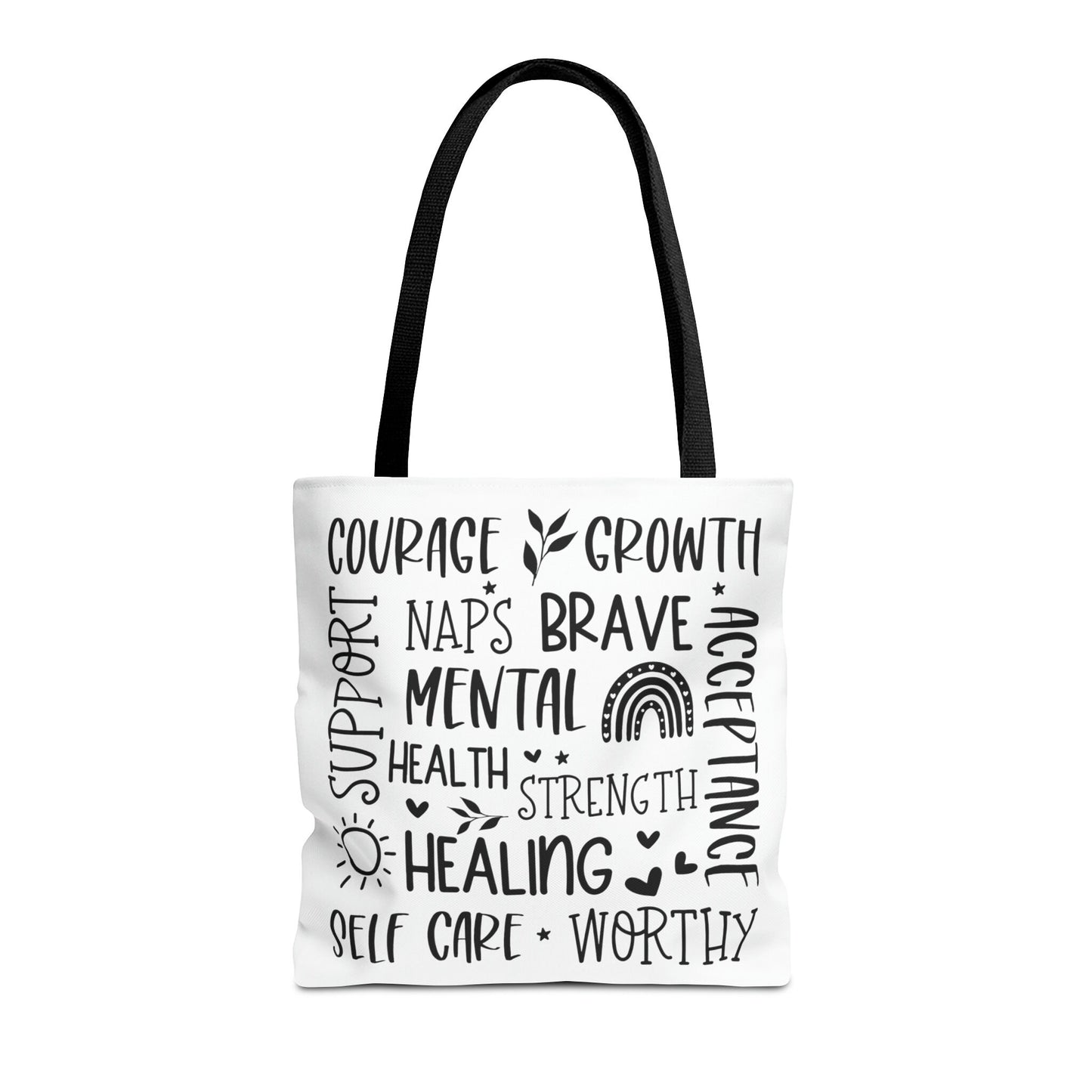 Collage Mental Health Tote Bag (AOP)