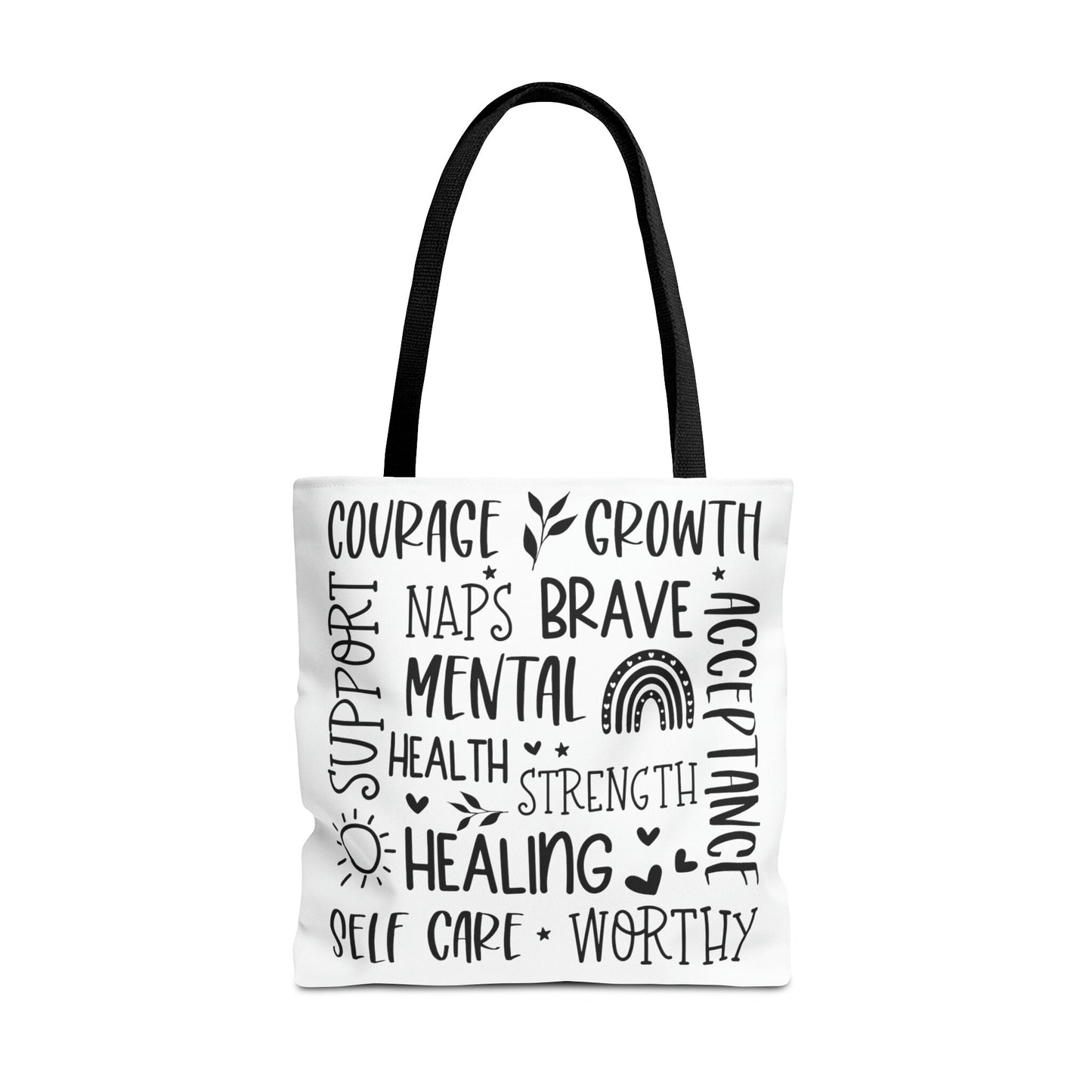 Collage Mental Health Tote Bag (AOP)