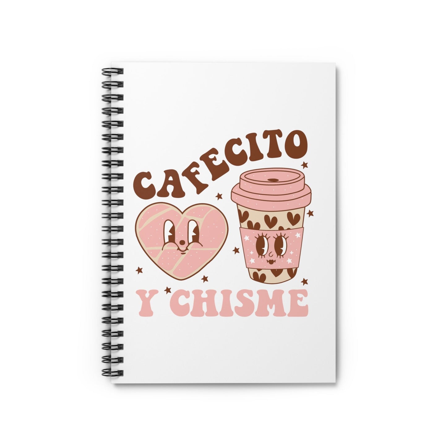 Coffee & Gossip Spiral Notebook - Ruled Line Spanish