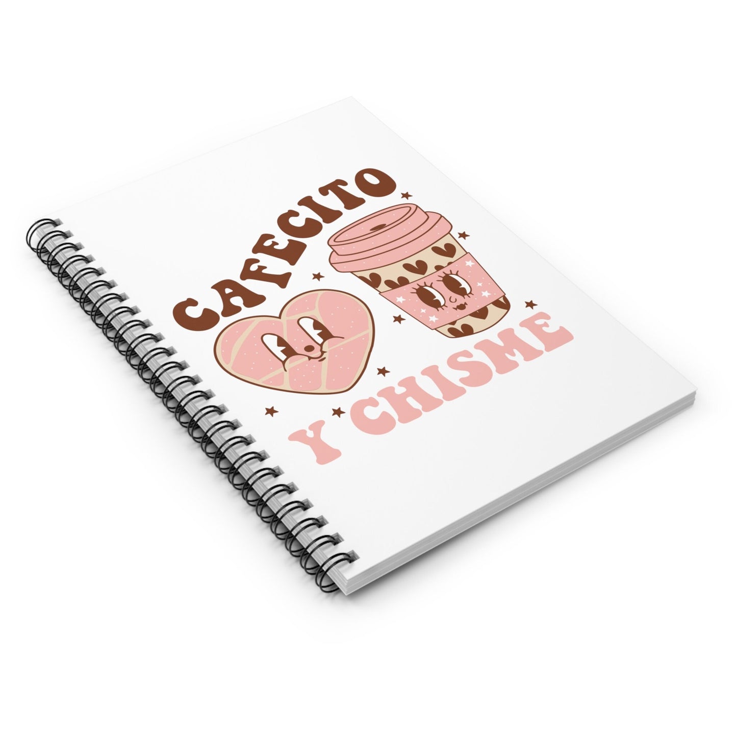 Coffee & Gossip Spiral Notebook - Ruled Line Spanish