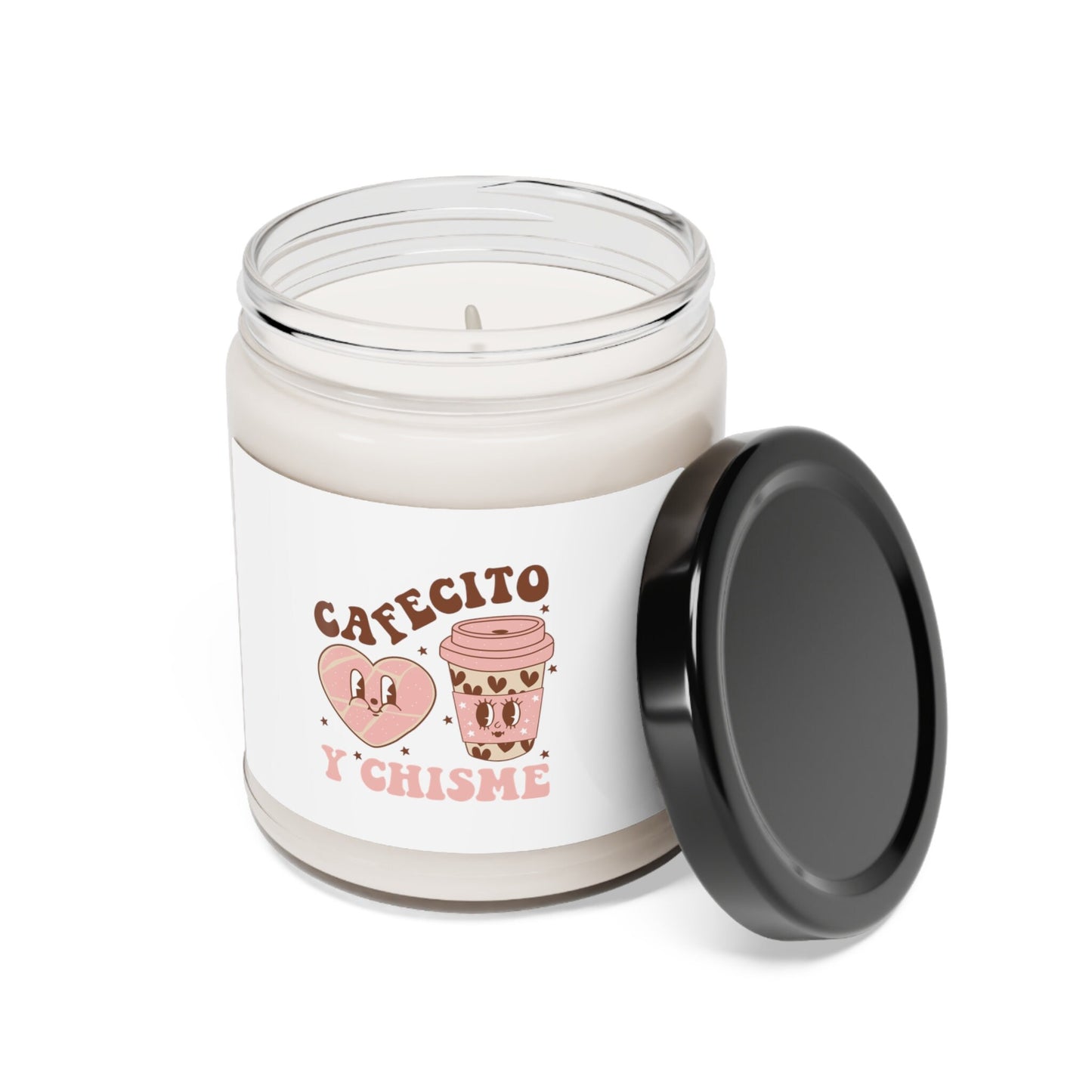 Coffee & Gossip Scented Soy Candle, 9oz Spanish