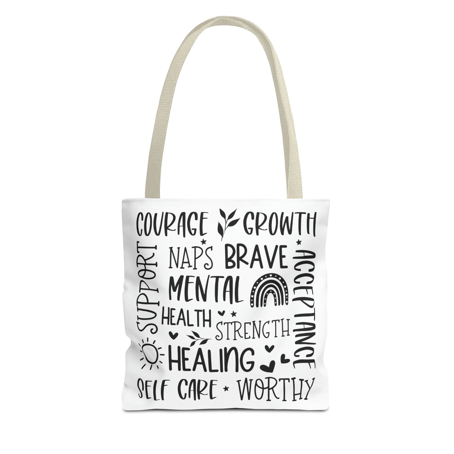 Collage Mental Health Tote Bag (AOP)