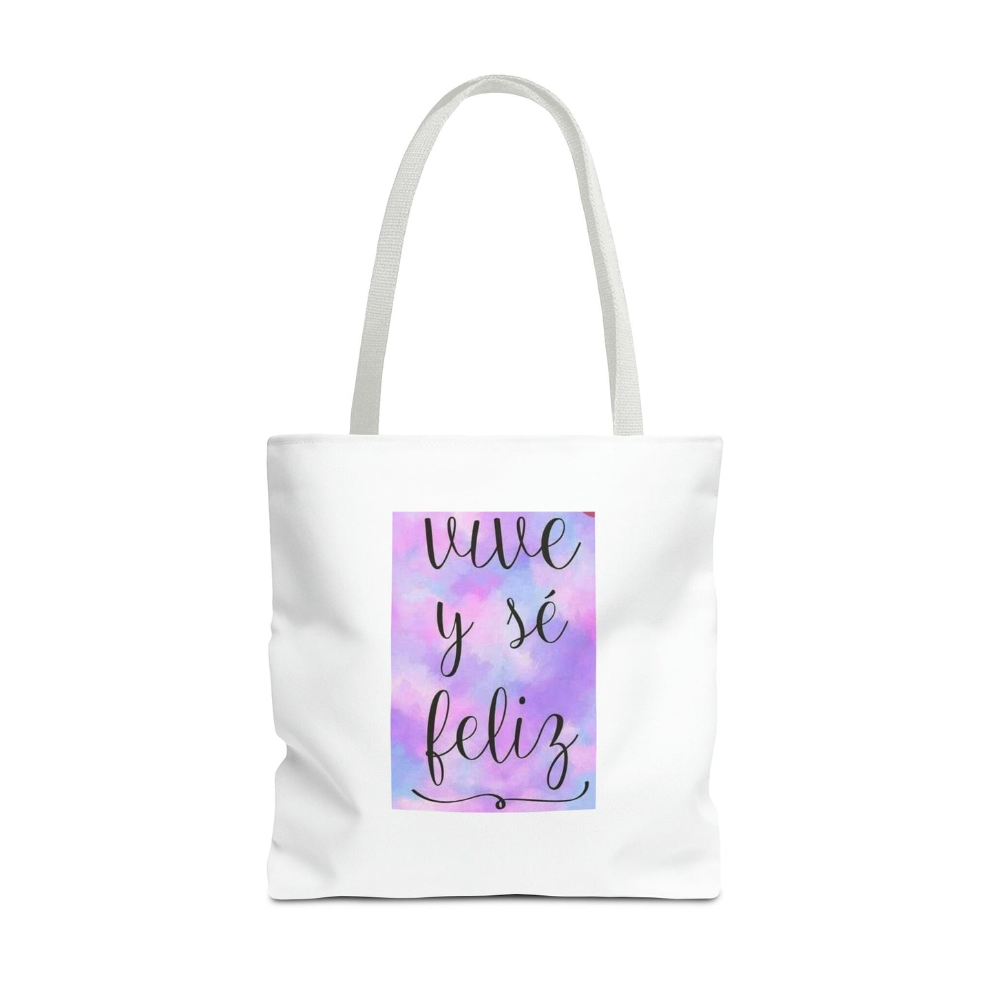 Live Be Happy Tote Bag Spanish (AOP)