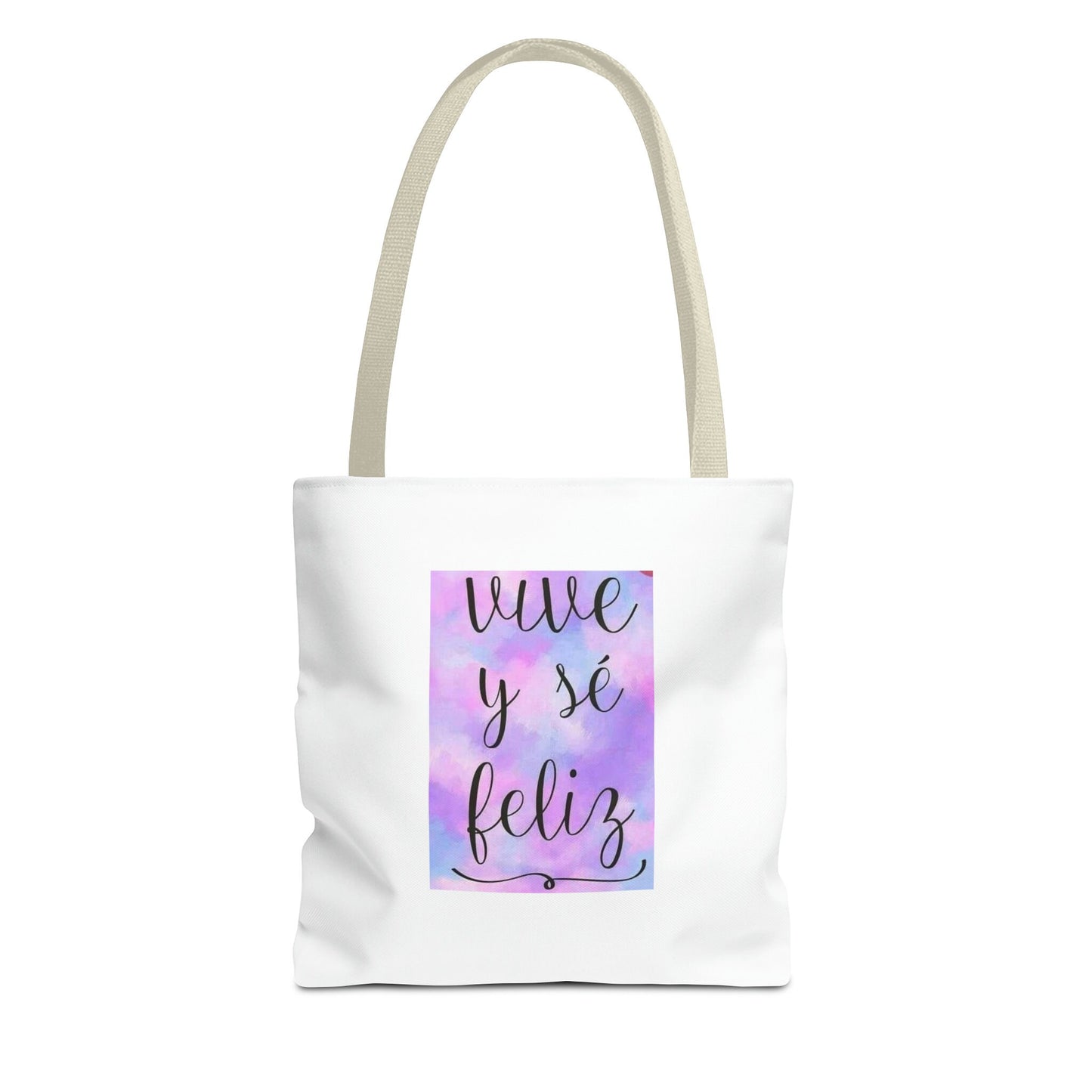 Live Be Happy Tote Bag Spanish (AOP)