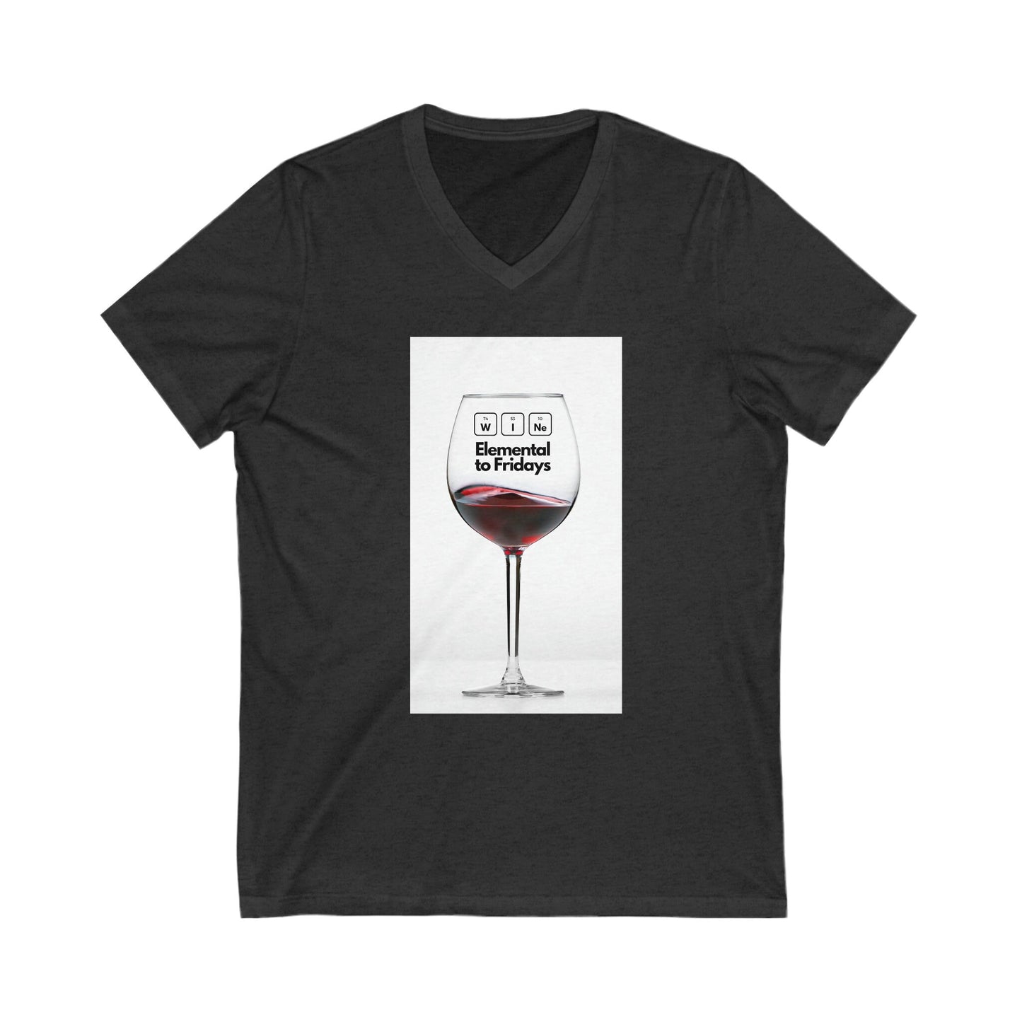 Wine Elemental Unisex Jersey Short Sleeve V-Neck Tee