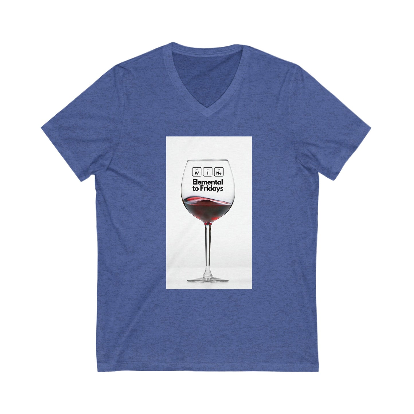 Wine Elemental Unisex Jersey Short Sleeve V-Neck Tee